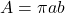A=\pi a b