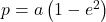 p=a\left(1-e^2\right)