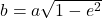 b = a \sqrt{1-e^2}