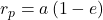 r_p=a\left(1-e\right)