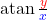 \operatorname{atan}{\frac{\color{red}y}{\color{blue}x}}