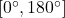 \left[0^{\circ}, 180^{\circ}\right]