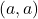 \left(a, a\right)